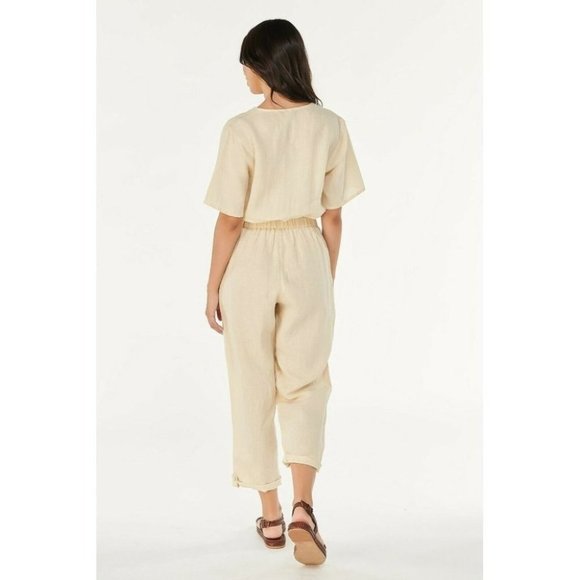 Tigerlily BNWT 100% Linen Ess Zuzela Women's Jumpsuit Size 12 RRP $250 - Picture 2 of 12